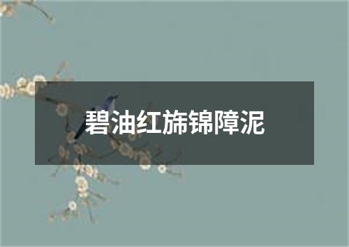 碧油红旆锦障泥