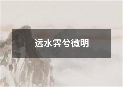 远水霁兮微明