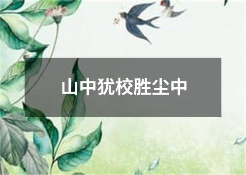 山中犹校胜尘中