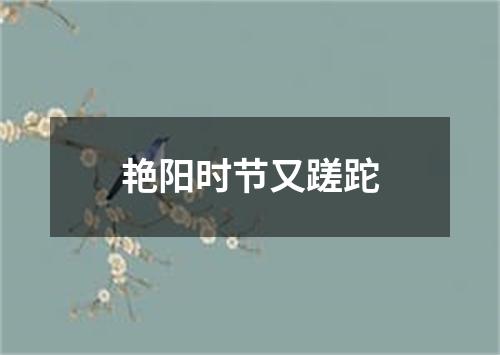 艳阳时节又蹉跎