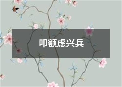 叩额虑兴兵