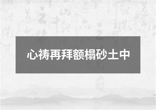 心祷再拜额榻砂土中