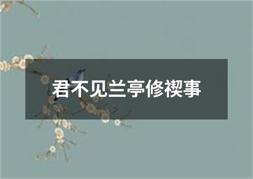 君不见兰亭修禊事