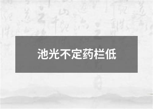 池光不定药栏低