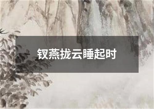 钗燕拢云睡起时