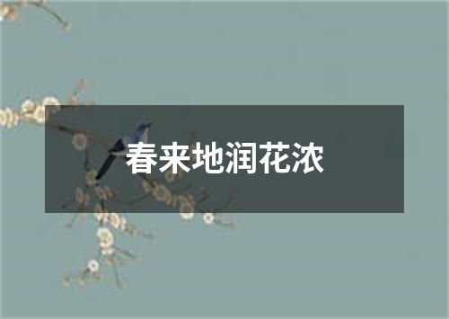 春来地润花浓