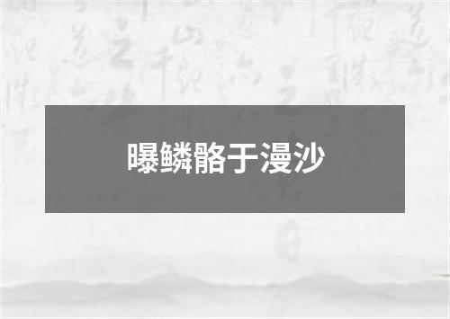 曝鳞骼于漫沙