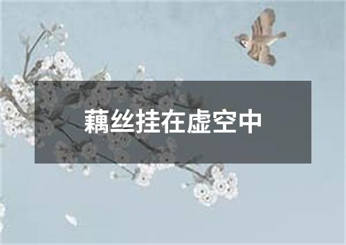 藕丝挂在虚空中