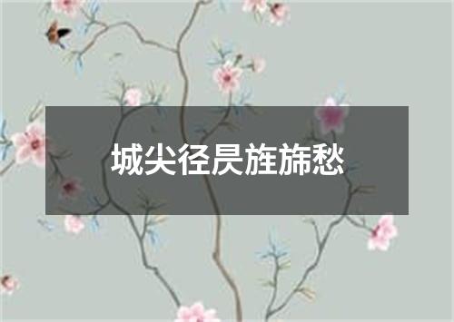 城尖径昃旌旆愁