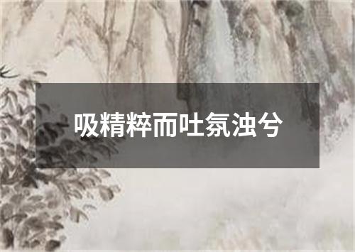 吸精粹而吐氛浊兮