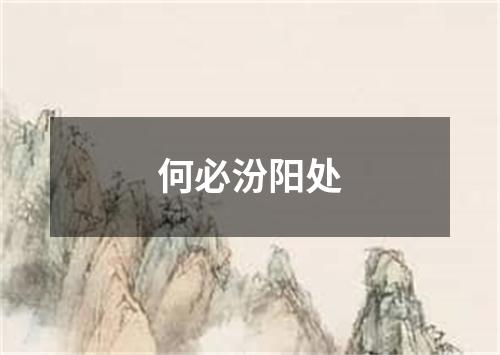 何必汾阳处