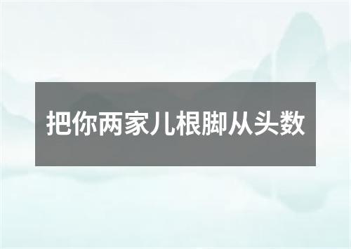 把你两家儿根脚从头数