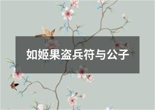 如姬果盗兵符与公子