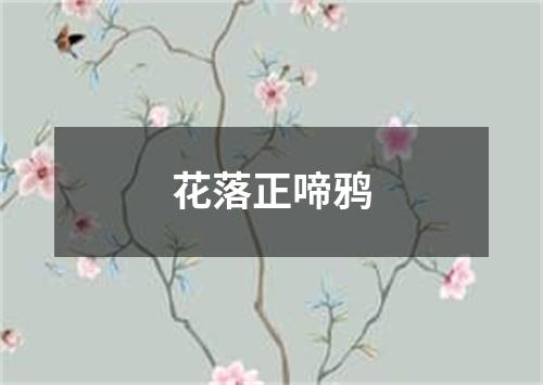 花落正啼鸦