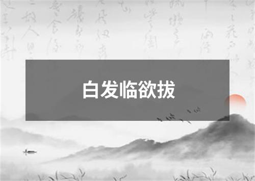 白发临欲拔