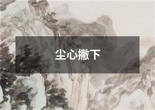 尘心撇下