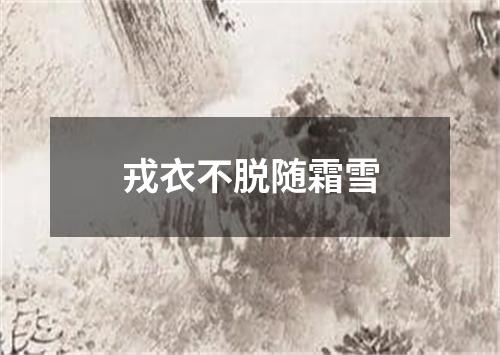 戎衣不脱随霜雪