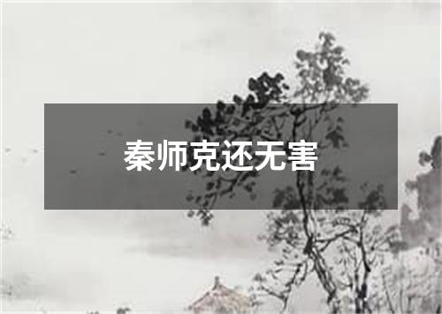 秦师克还无害