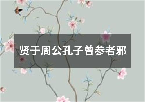 贤于周公孔子曾参者邪