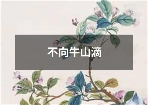 不向牛山滴