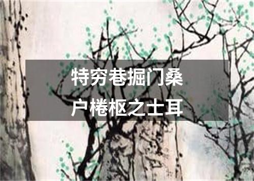 特穷巷掘门桑户棬枢之士耳