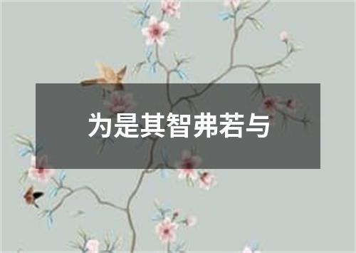 为是其智弗若与