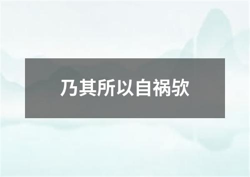 乃其所以自祸欤