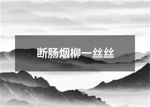 断肠烟柳一丝丝