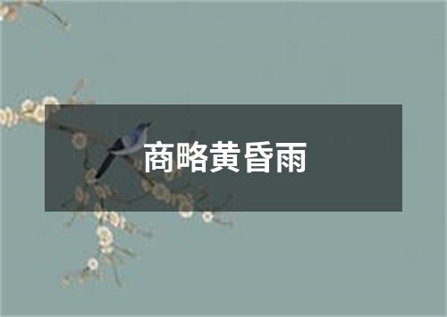 商略黄昏雨