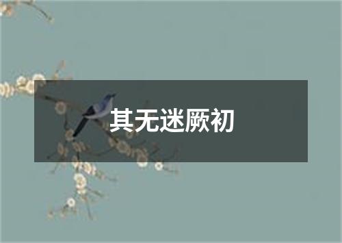 其无迷厥初