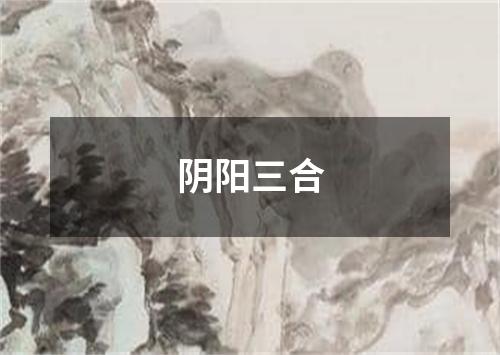 阴阳三合