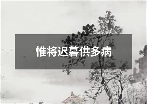 惟将迟暮供多病