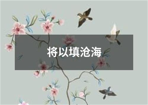 将以填沧海