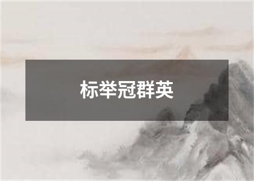 标举冠群英