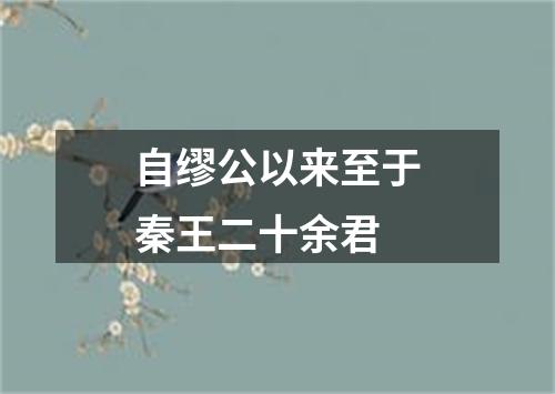 自缪公以来至于秦王二十余君