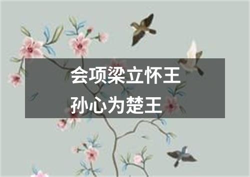 会项梁立怀王孙心为楚王