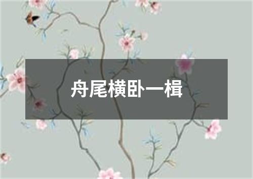 舟尾横卧一楫