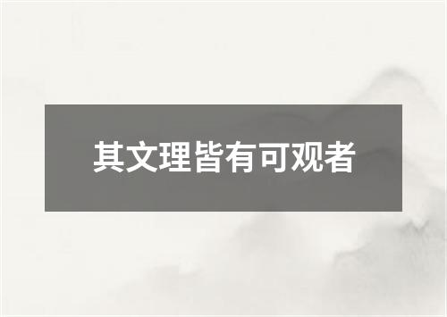 其文理皆有可观者