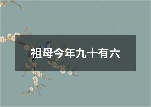 祖母今年九十有六