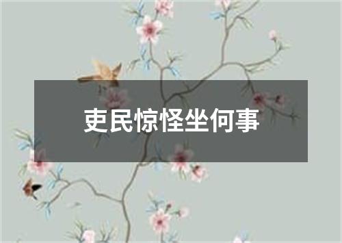 吏民惊怪坐何事