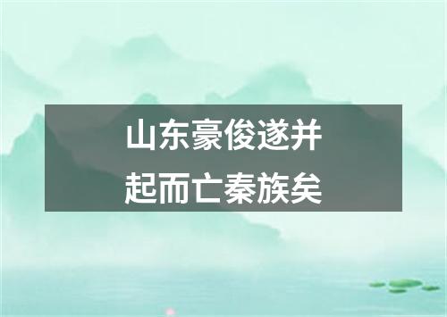 山东豪俊遂并起而亡秦族矣