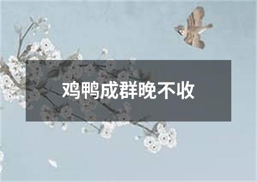 鸡鸭成群晚不收