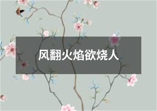 风翻火焰欲烧人