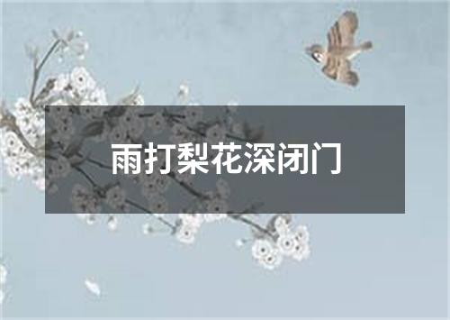 雨打梨花深闭门