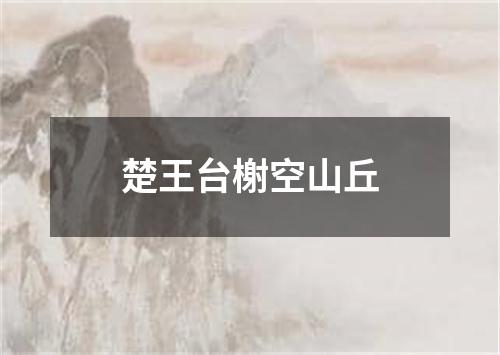 楚王台榭空山丘