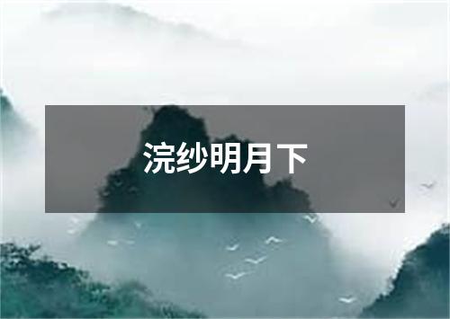 浣纱明月下