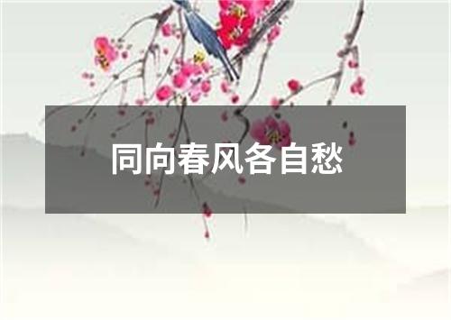 同向春风各自愁