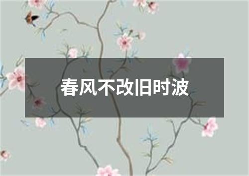 春风不改旧时波