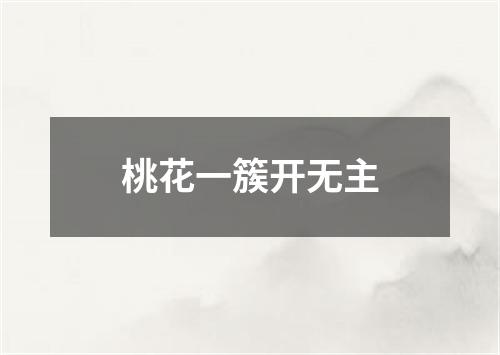 桃花一簇开无主