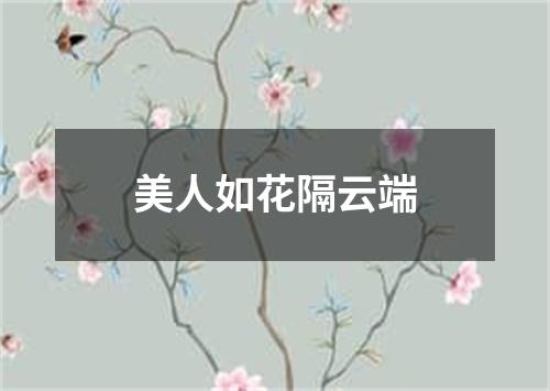 美人如花隔云端